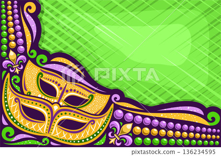 Vector greeting card for Mardi Gras Vector greeting card for Mardi Gras 136234595