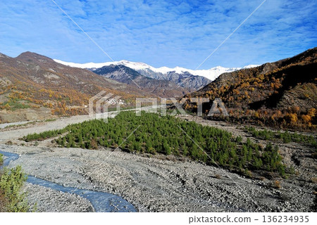 The valley of Gorgopotamos, Grammos mt., NW Greece The valley of Gorgopotamos, Grammos mt., NW Greece 136234935