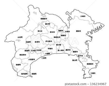 神奈川縣地圖 136234967