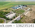 Aerial view of biogas plant for biomethane production 136235141
