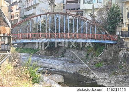 大阪府河內長野市昭與時代復古金橋 大阪府河內長野市昭與時代復古金橋 136235233