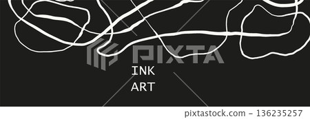 Abstract ink line vector background Abstract ink line vector background 136235257