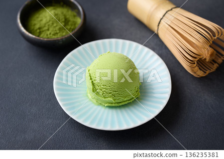 綠茶冰淇淋 綠茶冰淇淋 136235381