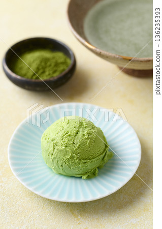 Green tea ice cream Green tea ice cream 136235393