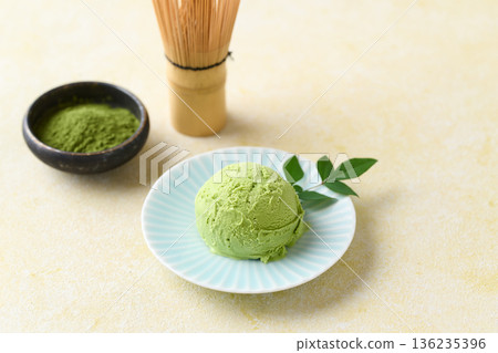 綠茶冰淇淋 綠茶冰淇淋 136235396