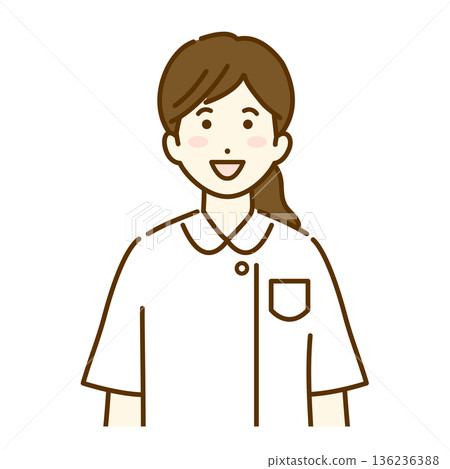 一位女護士的插圖 136236388