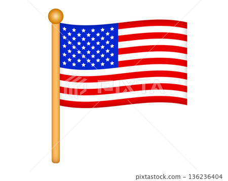 酷炫的美國國旗插畫素材 2 136236404