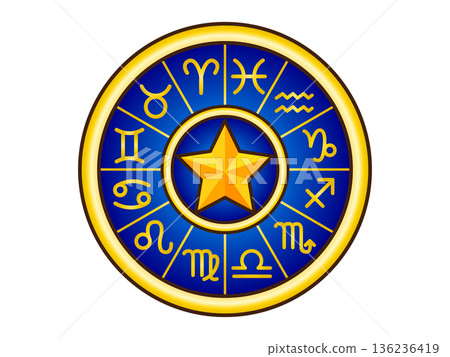 神秘星座運勢插畫素材 2 神秘星座運勢插畫素材 2 136236419
