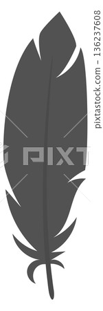 Bird feather icon. Wild animal flying quill 136237608