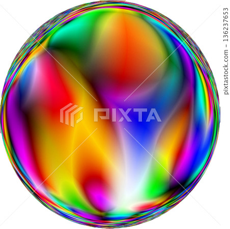 Colorful soap bubbles, marbles, and sphere designs 136237653