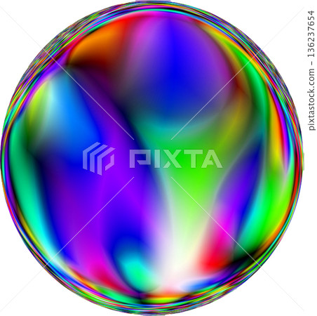 Colorful soap bubbles, marbles, and sphere designs 136237654