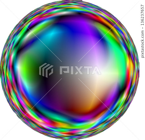 Colorful soap bubbles, marbles, and sphere designs 136237657