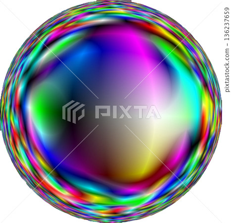 Colorful soap bubbles, marbles, and sphere designs 136237659