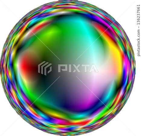 色彩繽紛的肥皂泡、彈珠和球形圖案 136237661