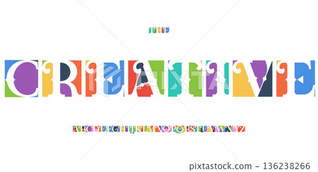 Retro Carnival Font Logo Alphabet Vector Decorative Letter Set Typography, Funky Typographic Design for Title Text, Medieval Poster Headline, Type Symbol Logotype, Victorian Fonts. Vector Typeface Retro Carnival Font Logo Alphabet Vector Decorative Letter Set Typography, Funky Typographic Design for Title Text, Medieval Poster Headline, Type Symbol Logotype, Victorian Fonts. Vector Typeface 136238266