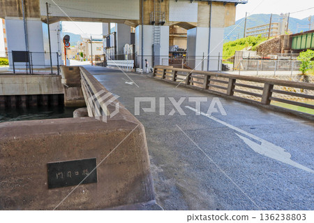 Historic site in Kokurakita Ward, Kitakyushu City: The remains of the Mojiguchi Gate of the outer wall of Kokura Castle on the Nagasaki Kaido 136238803