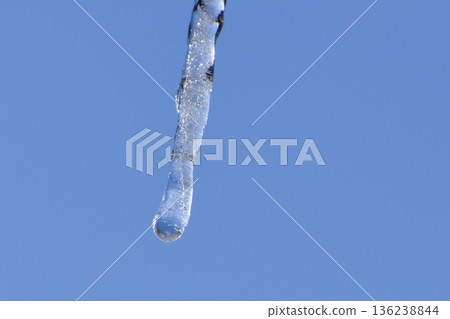 Icicles floating in the blue sky Icicles floating in the blue sky 136238844