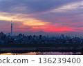 Tokyo cityscape and evening view 136239400