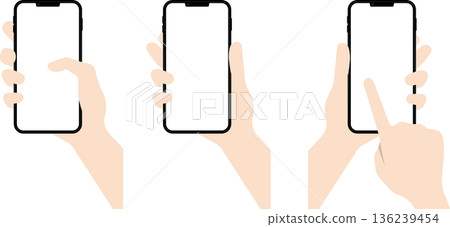 Three ways to operate your smartphone with your fingers Three ways to operate your smartphone with your fingers 136239454
