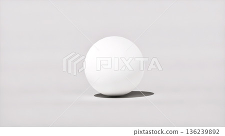 A white sphere placed on a white background A white sphere placed on a white background 136239892