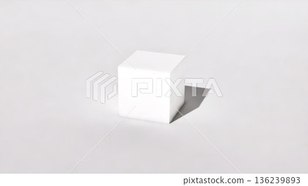 白色盒子,立方體,放置在白色背景上 白色盒子,立方體,放置在白色背景上 136239893