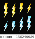Set of lightnings 136240089