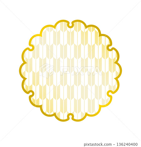 Snow ring and arrow pattern Japanese material Gold Snow ring and arrow pattern Japanese material Gold 136240400