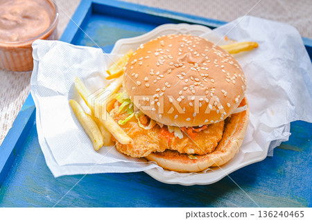 Spicy Chicken Burger Spicy Chicken Burger 136240465