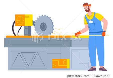 Industrial saw machine. Rotary cnc mill illustration Industrial saw machine. Rotary cnc mill illustration 136240552