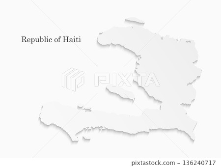 White map of Haiti, template Caribbean country White map of Haiti, template Caribbean country 136240717