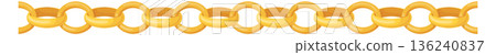 Golden chain border. Decorative jewelry seamless pattern 136240837