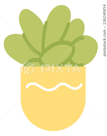 Houseplant color icon. Home greenery pot decoration Houseplant color icon. Home greenery pot decoration 136240854
