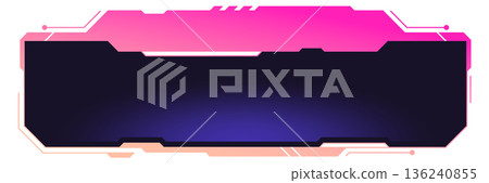 Overlay frame template in cyber tech retrowave style Overlay frame template in cyber tech retrowave style 136240855