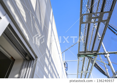 Exterior wall repair work for detached houses, exterior wall, exterior insulation renovation 136240937