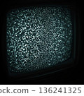 Static storm on a TV monitor 136241325