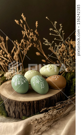 Rustic Easter Egg Truffles in Nature-Inspired Eco-Style Rustic Easter Egg Truffles in Nature-Inspired Eco-Style 136242385