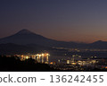 Mount Fuji at sunrise from Nihon-daira in Shizuoka Prefecture 136242455