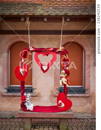 Vintage decor for valentine's day 136242534