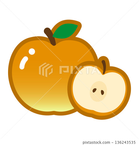 Cute plump pear illustration Cute plump pear illustration 136243535