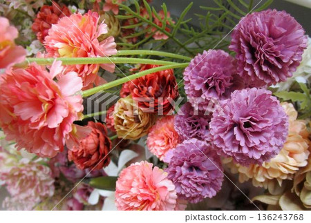 多彩人造花花束 多彩人造花花束 136243768