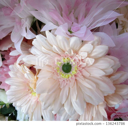 Colorful artificial flower bouquet 136243786