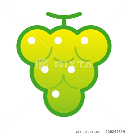 A single illustration of a cute and shiny Muscat 136243839