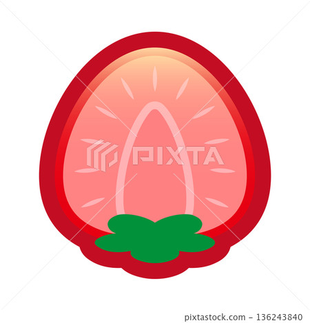 Cute strawberry cross section illustration 136243840