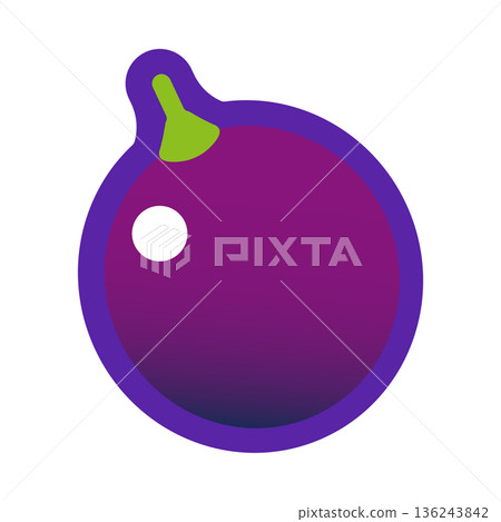 Illustration of a single grape 136243842