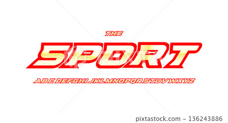 Sporty italic alphabet, wide bold font for powerful dynamic lettering, swift automotive logo, energetic daring headline, car racing branding. Vector typeset Sporty italic alphabet, wide bold font for powerful dynamic lettering, swift automotive logo, energetic daring headline, car racing branding. Vector typeset 136243886