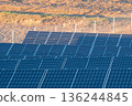 Detailed view of solar panels 136244845