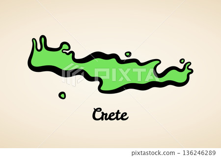 Crete - Outline Map 136246289