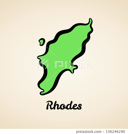 Rhodes - Outline Map Rhodes - Outline Map 136246290