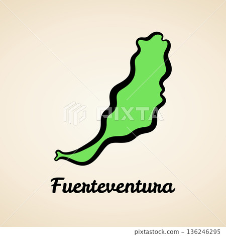 Fuerteventura - Outline Map 136246295