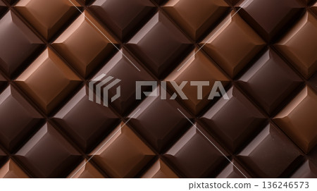 一款簡單易用的巧克力背景插畫素材，巧克力棒整齊排列。 136246573